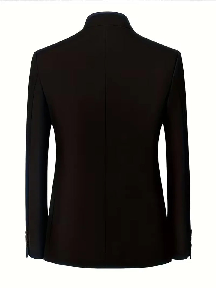 Blazer slim fit met mandarin collar