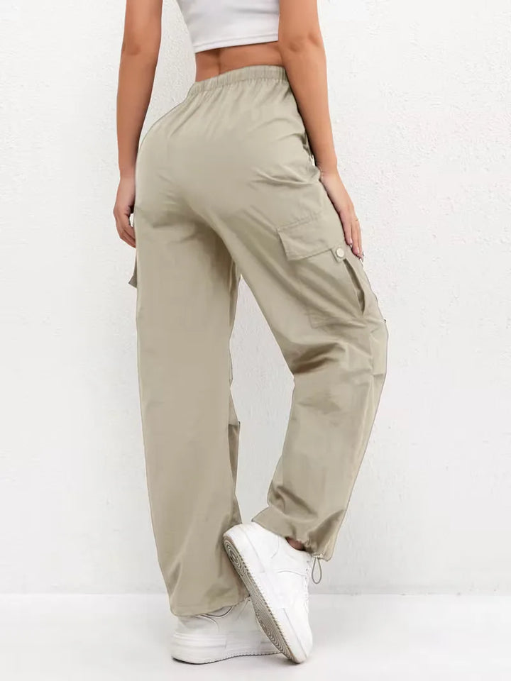 Cargo broek met hoge taille