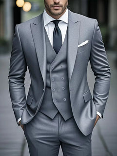 Drie-delig slim fit pak