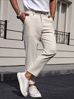 Slim fit pantalon met pinstripe