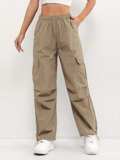 Cargo broek met hoge taille