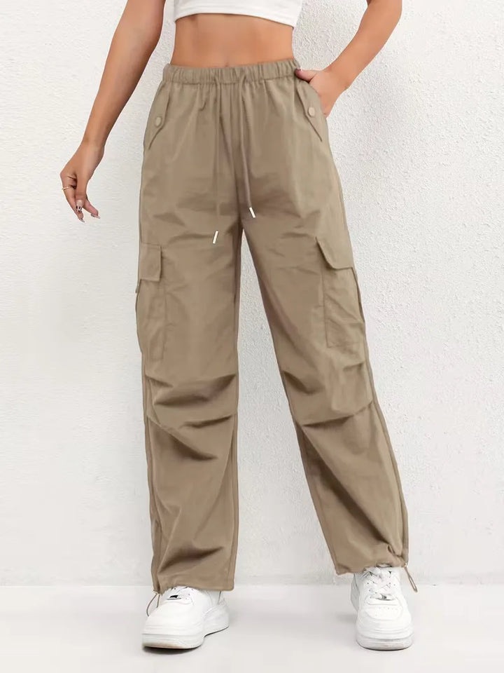 Cargo broek met hoge taille