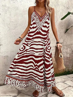 Maxi jurk met leopard print