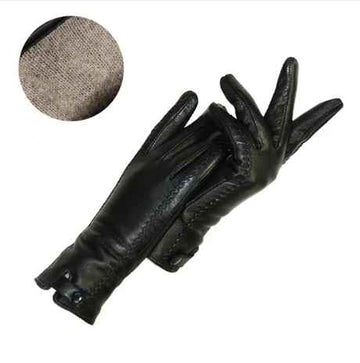 Eline | Vintage & stijlvolle leren handschoenen in de kleur WOLLEN VOERING voor dames in Heritage stijl ideaal voor de winter