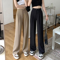 Elke | Brede stijlvolle pantalon in de kleur Wit voor dames in Formal stijl ideaal voor de lente.