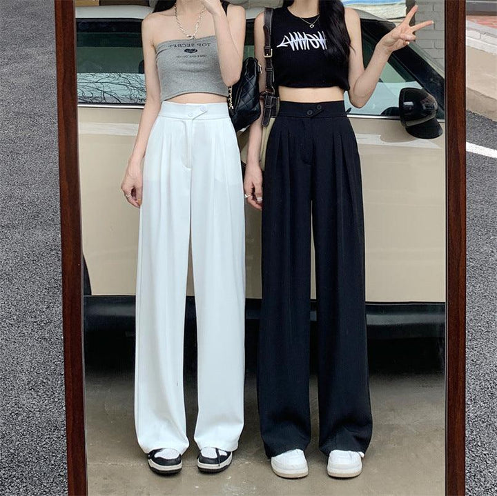 Elke | Brede stijlvolle pantalon in de kleur Wit voor dames in Formal stijl ideaal voor de lente.
