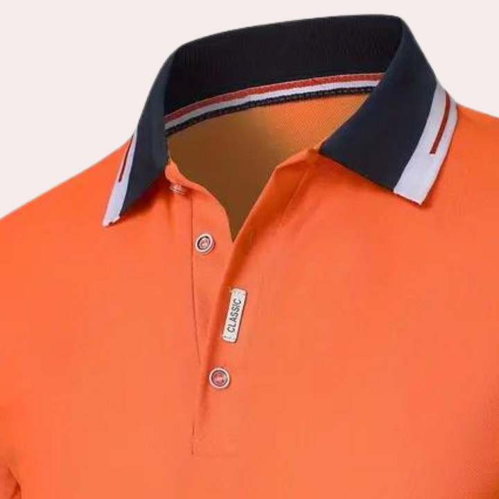 Stijlvol Oranje Herenpoloshirt - Emiel