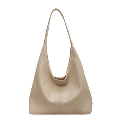 Emma | Grote leren schoudertas voor dames in de kleur Wit voor dames in stijl geschikt voor alle seizoenen.