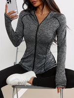 Emma | Sportjack met capuchon en streepdetail