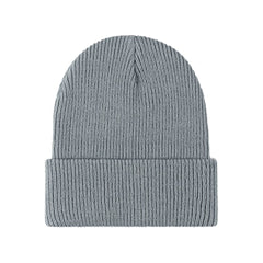 Evelien | Veelzijdige & warme gebreide beanie in de kleur Grijs voor dames in Lounge stijl ideaal voor de winter