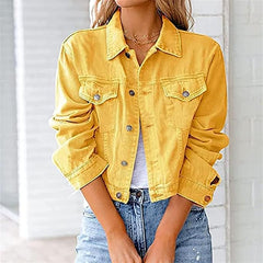 Evi | Geel spijkerjasje