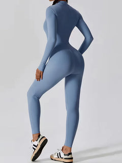 Jumpsuit met mock neckline
