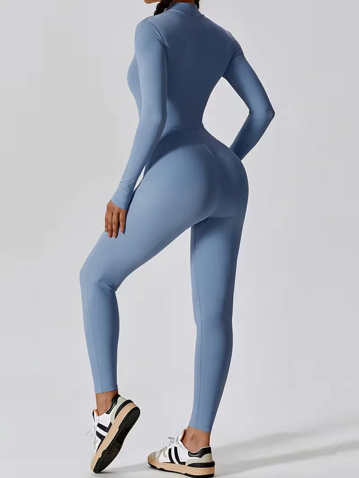 Jumpsuit met mock neckline
