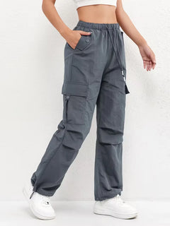 Cargo broek met hoge taille