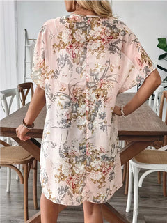 Chiffon cardigan met bloemenprint