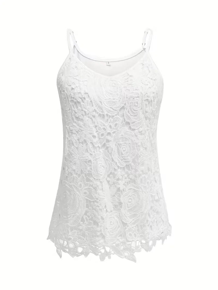kanten tanktop met V-neck