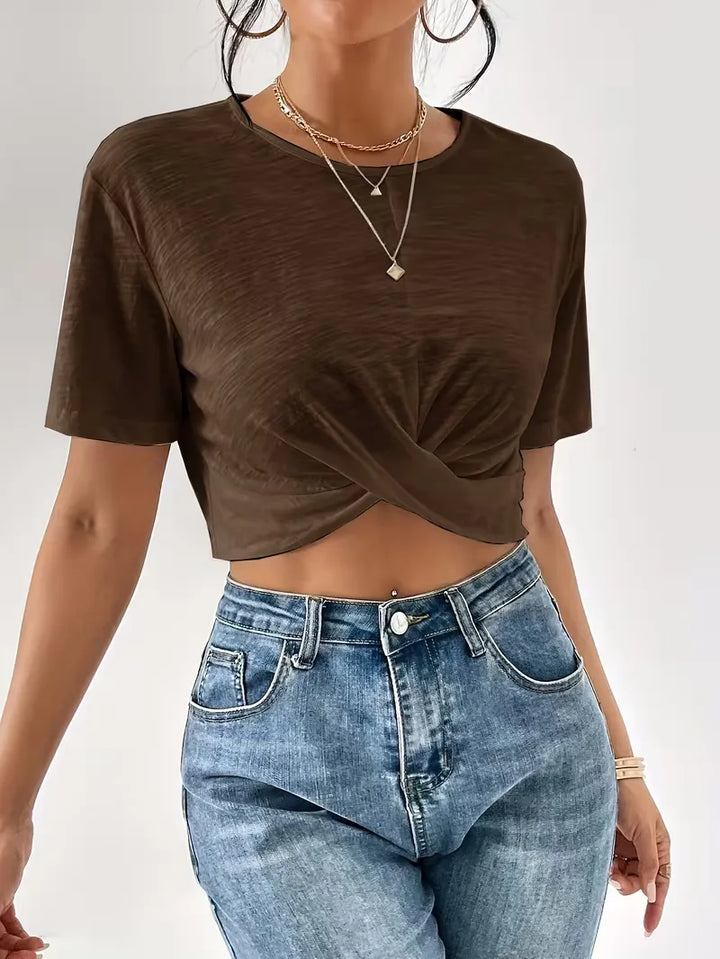 T-shirt met twistdetail