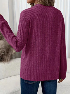 Ribbeltrui met ronde hals