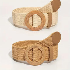 Brede riem met ronde gesp