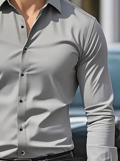 Nette overhemden slim fit mandarin kraag