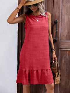 Strandjurk met ruffled hem
