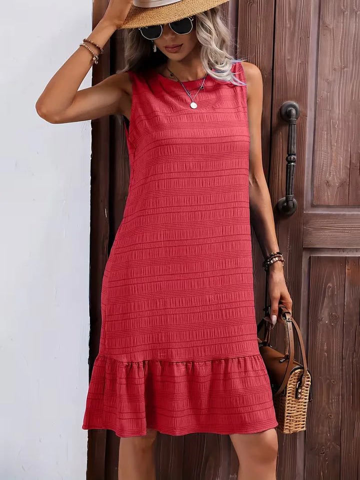 Strandjurk met ruffled hem