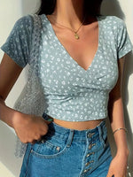 Crop top met bloemenprint