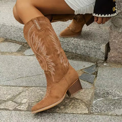 Cowboylaars met geborduurd patroon