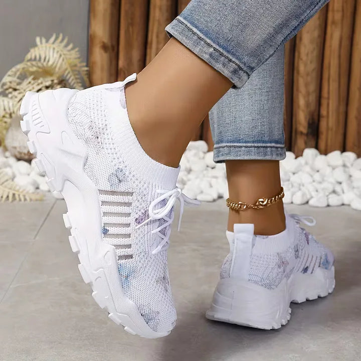 Lage sneaker met butterfly print