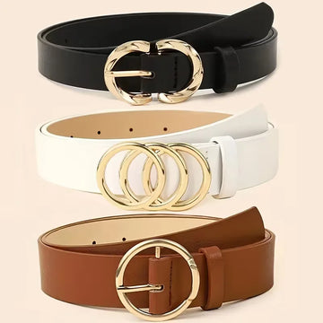 Smalle riem met metalen gespen