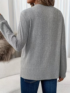Ribbeltrui met ronde hals