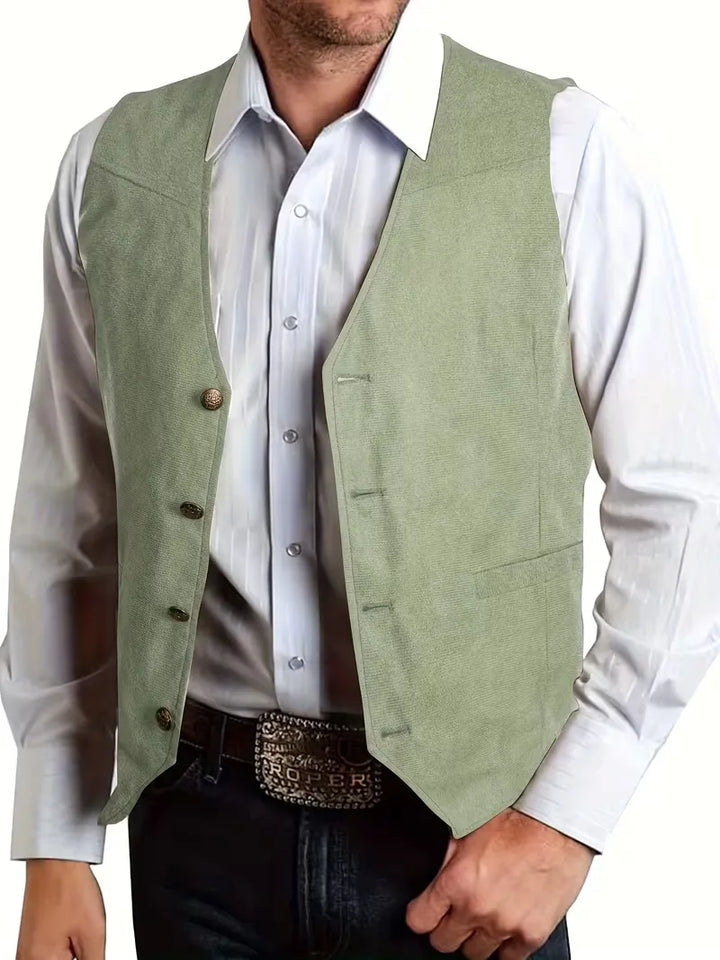Gilet met V-hals en knopen