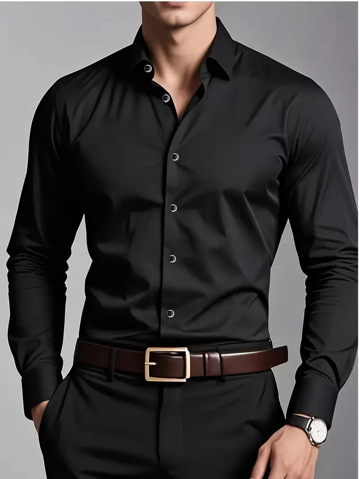 Nette overhemden slim fit mandarin kraag