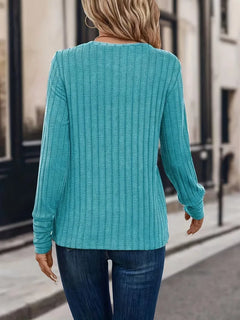 Longsleeve met ribbelstructuur