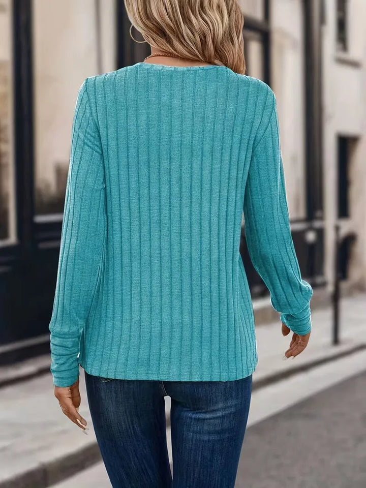 Longsleeve met ribbelstructuur