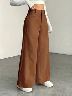 Wide leg broek met hoge taille
