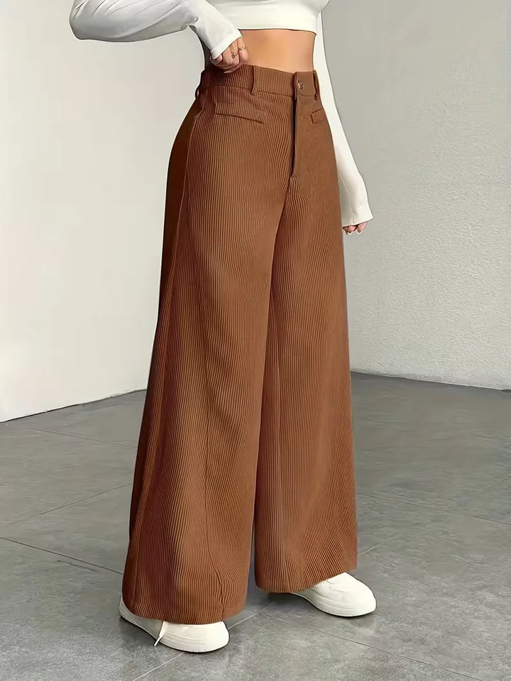 Wide leg broek met hoge taille