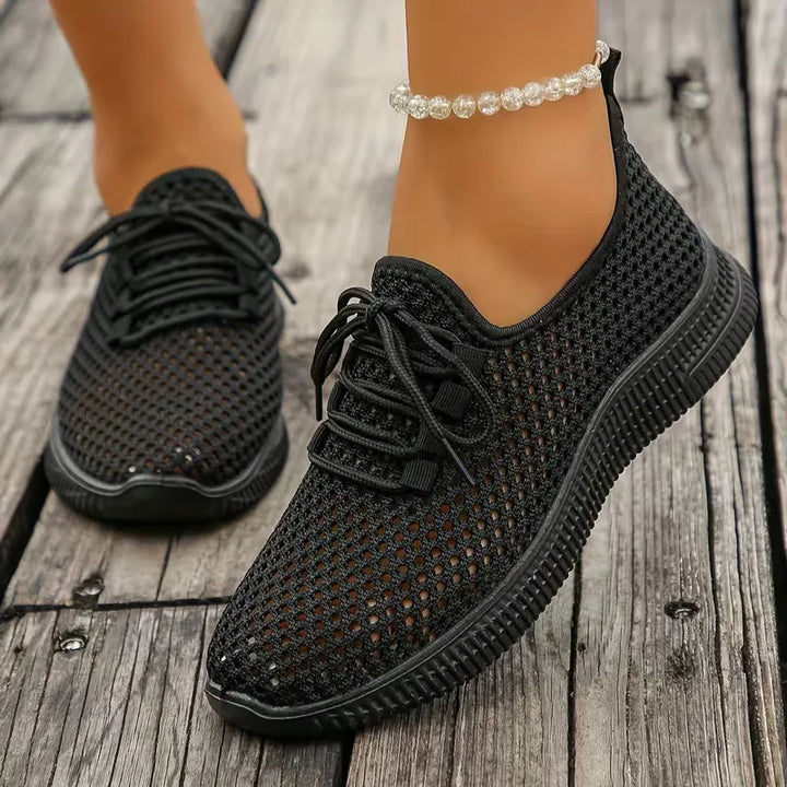 Lage sneakers met geweven design