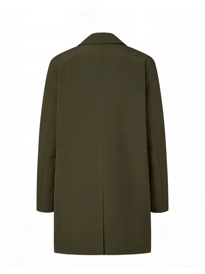 Slim fit trenchcoat met zakdetail