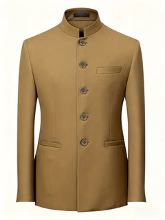 Blazer slim fit met mandarin collar