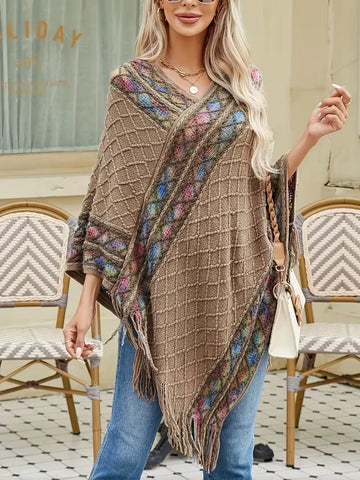 Oversized trui met V-hals
