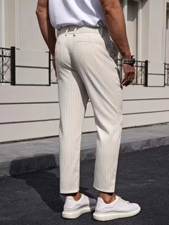Slim fit pantalon met pinstripe