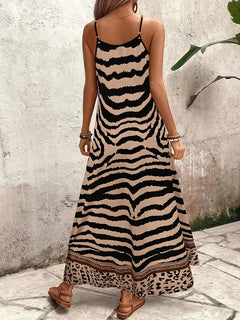 Maxi jurk met leopard print