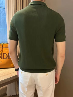 Polo's met V-neck en korte mouwen