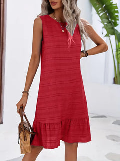 Strandjurk met ruffled hem