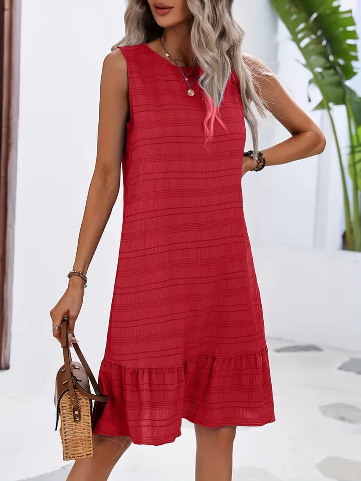 Strandjurk met ruffled hem