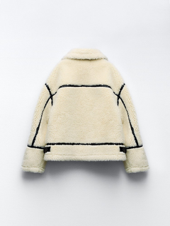 Fabienne | Teddy Jacket super zachte witte fleece jas voor dames in de kleur Wit voor dames in Lounge stijl ideaal voor de winter