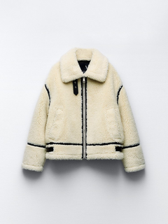 Fabienne | Teddy Jacket super zachte witte fleece jas voor dames in de kleur Wit voor dames in Lounge stijl ideaal voor de winter
