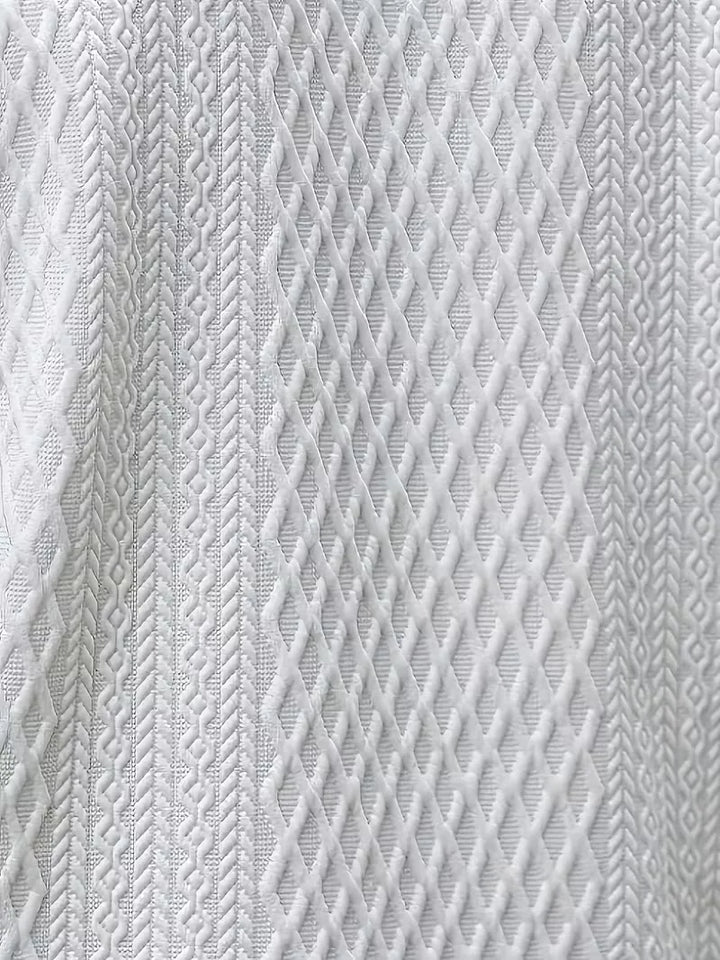 Polo met V-neck en jacquard patroon