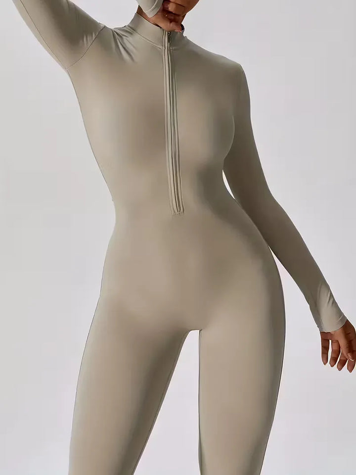 Jumpsuit met mock neckline
